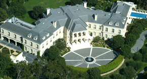 vista aérea de la mansión de Michael Jackson