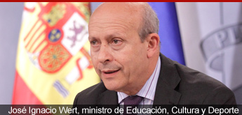 José Ignacio Wert, ministro de Educación, Cultura y Deporte