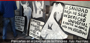 Pancartas Hospital de la Princesa