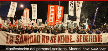 Manifestación de trabajadores de la sanidad