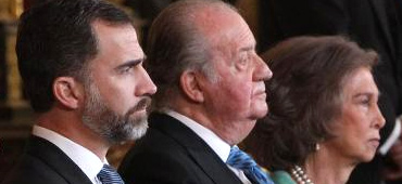 Príncipe Felipe con Don Juan Carlos y Doña Sofía