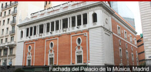 Fachada del Palacio de la Música en la Gran Vía de Madrid