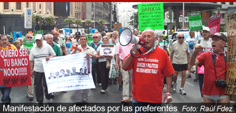 Manifestación de afectados por las preferentes