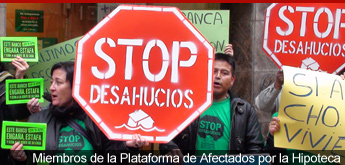 Miembros de la Plataforma de Afectados por la Hipoteca (PAH)