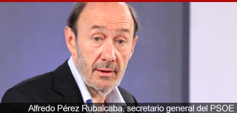 Alfredo Pérez Rubalcaba, secretario general del PSOE