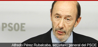 Alfredo Pérez Rubalcaba, secretario general del PSOE