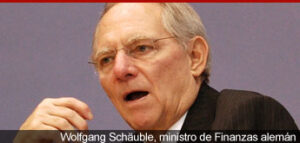 Wolfang. Schauble, ministro de Finanzas de Alemania