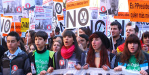 Manifestación de estudiantes en Madrid - Foto: Raúl Fdez.