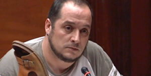 David Fernández, durante la comparecencia de Rodrigo Rato en el Parlamento catalán
