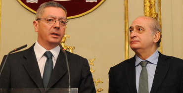 Alberto Ruiz-Gallardón junto a Jorge Fernández Díaz