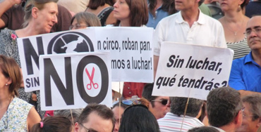 Manifestación contra los recortes