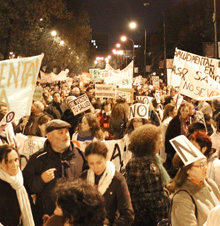 Manifestación de la Marea Blanca contra los recortes y la privatización sanitaria