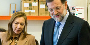 Mariano Rajoy junto a su esposa Elvira Fernández