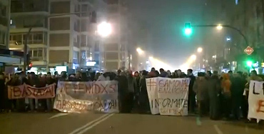 Manifestación en el barrio de Gamonal, Burgos