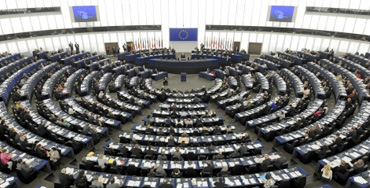 Interior del hemiciclo del Parlamento Europeo, Estrasburgo