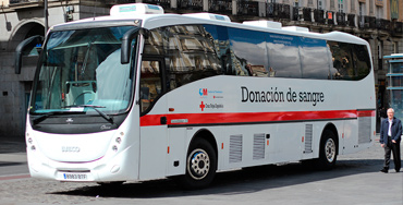 Autobús de donación de sangre de la Cruz Roja Foto: Raúl Fernández