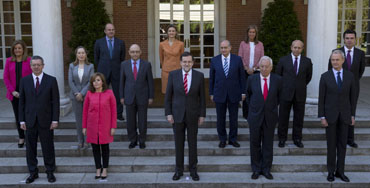 Mariano Rajoy junto a sus ministros