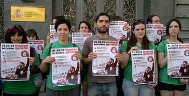 El Sindicato de Estudiantes anunciando una nueva huelga para el 21, 22 y 23 de octubre