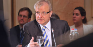 Olli Rehn, comisario europeo de Asuntos Económicos y Monetarios