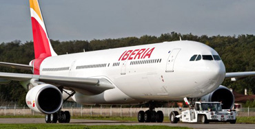Avión de la aerolínea Iberia