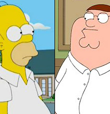 Homer Simpson y Peter Griffin