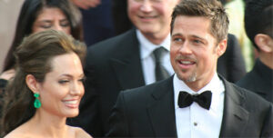 Angelina Jolie y Brad Pitt en los Premios Óscar, febrero de 2009.