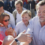 Mariano Rajoy y Angela Merkel en Santiago de Compostela