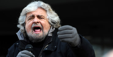 Beppe Grillo, líder del Movimiento Cinco Estrellas