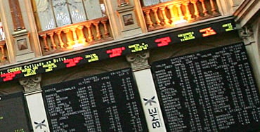 Ticker de cotizaciones de la Bolsa de Madrid