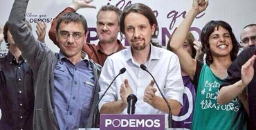 Equipo de Podemos en las pasadas elecciones europeas
