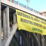 Pancarta de Greenpeace en el Viaducto de Madrid - Foto: Greenpeace