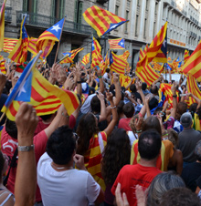 Manifestación por la independencia de Cataluña