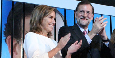 Ana Mato junto a Mariano Rajoy