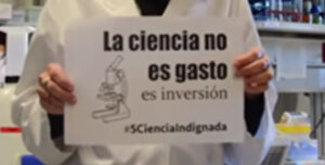 Cartel de la Semana de la Ciencia Indignada