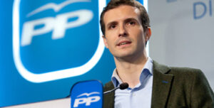 Pablo Casado, responsable de comunicación de la campaña electoral del PP