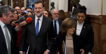 Mariano Rajoy junto a Soraya Sáenz de Santamaría