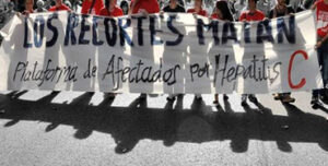 Manifestación de la Plataforma de Afectados por la Hepatitis C (Plafhc)