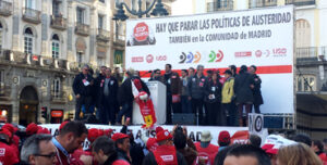 Manifestación contra los recortes del Gobierno