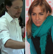 Pablo Iglesias y Tania Sánchez