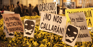 Carteles de manifestación contra la 'Ley Mordaza'