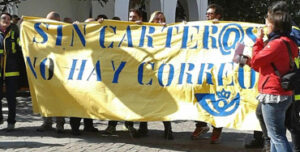 Trabajadores de Correos en huelga