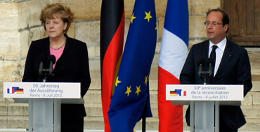 Angela Merkel y Francois Hollande