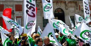 Manifestacióndel sindicato de funcionarios CSI-F