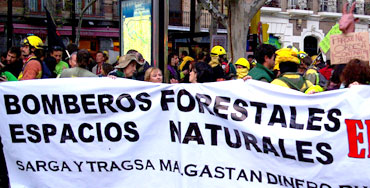 Manifestación de Bomberos Forestales