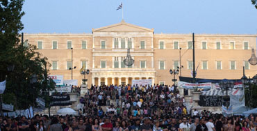 Contrentracción en la Plaza Syntagma