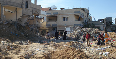 Edificios destruídos en Gaza
