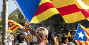 Banderas independentistas catalanas