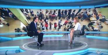 Momento de la entrevista a Mariano Rajoy por Gloria Lomana en Antena 3