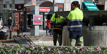 Trabajadores del servicio de limpieza de Madrid
