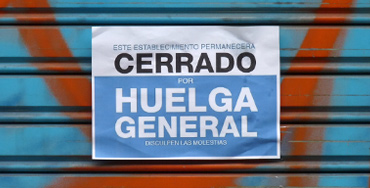 Comercio cerrado por huelga general - Foto: Raúl Fernández